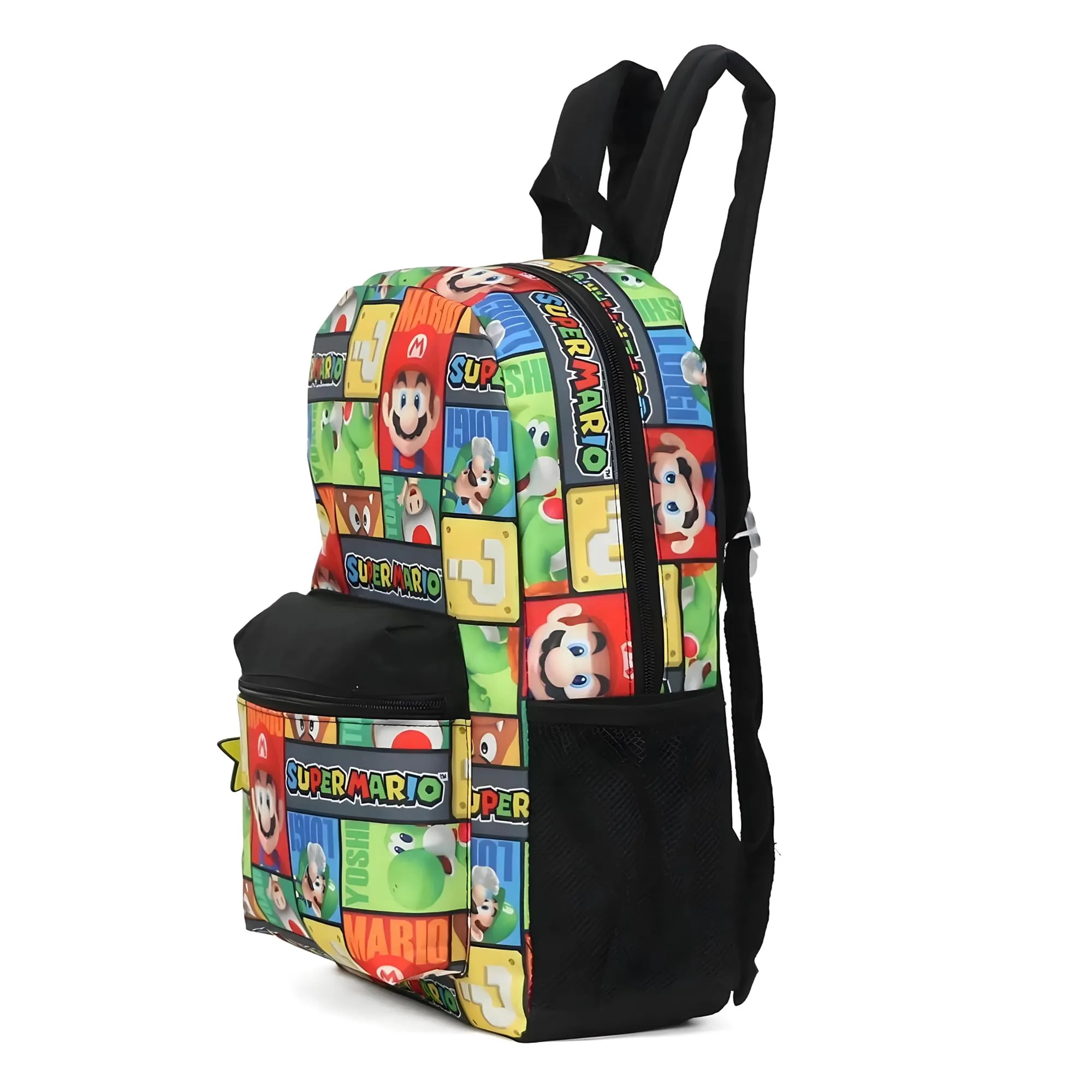 Super Mario Square Block Print 16 Inch Backpack