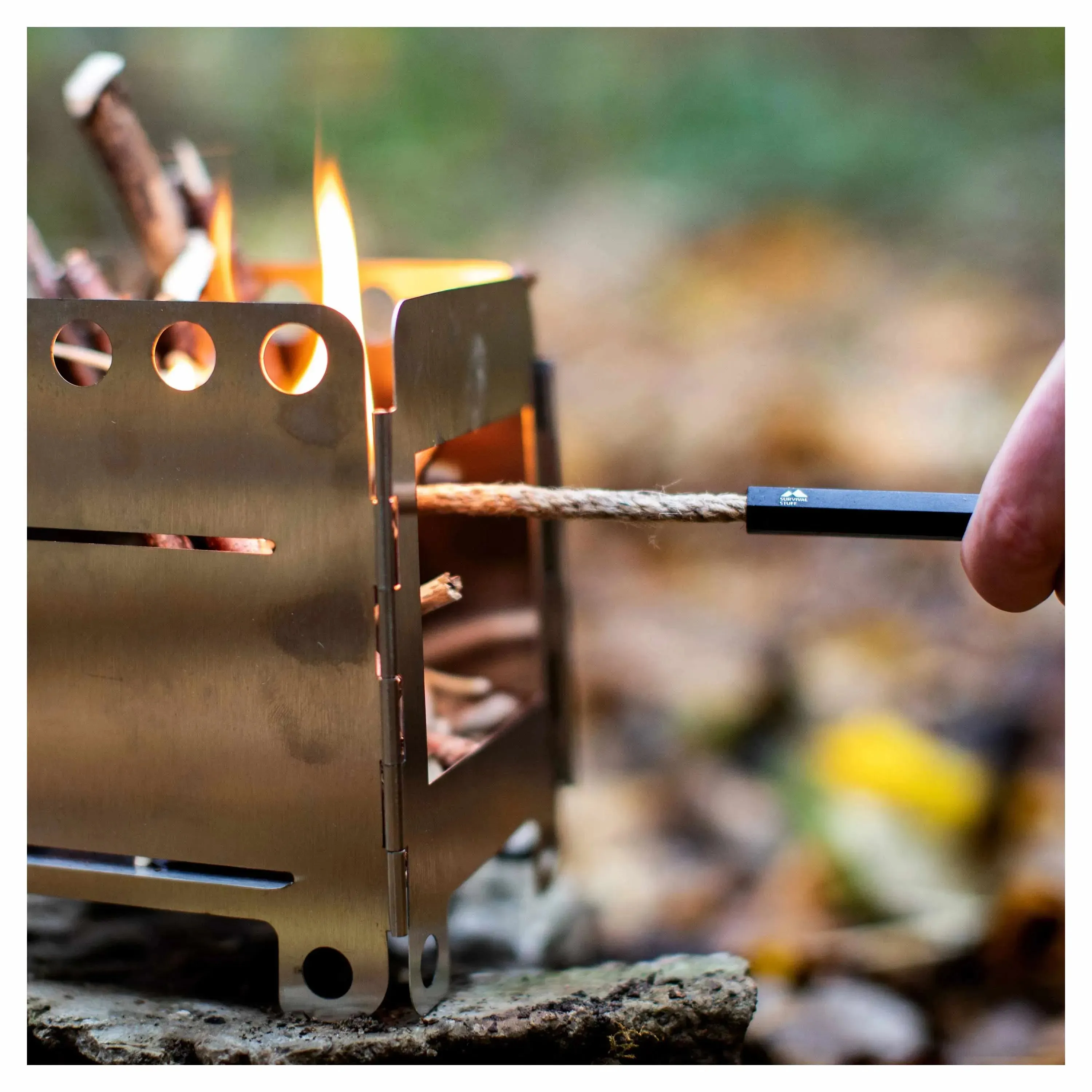 Survival Stuff Feuerstahl Firerope schwarz