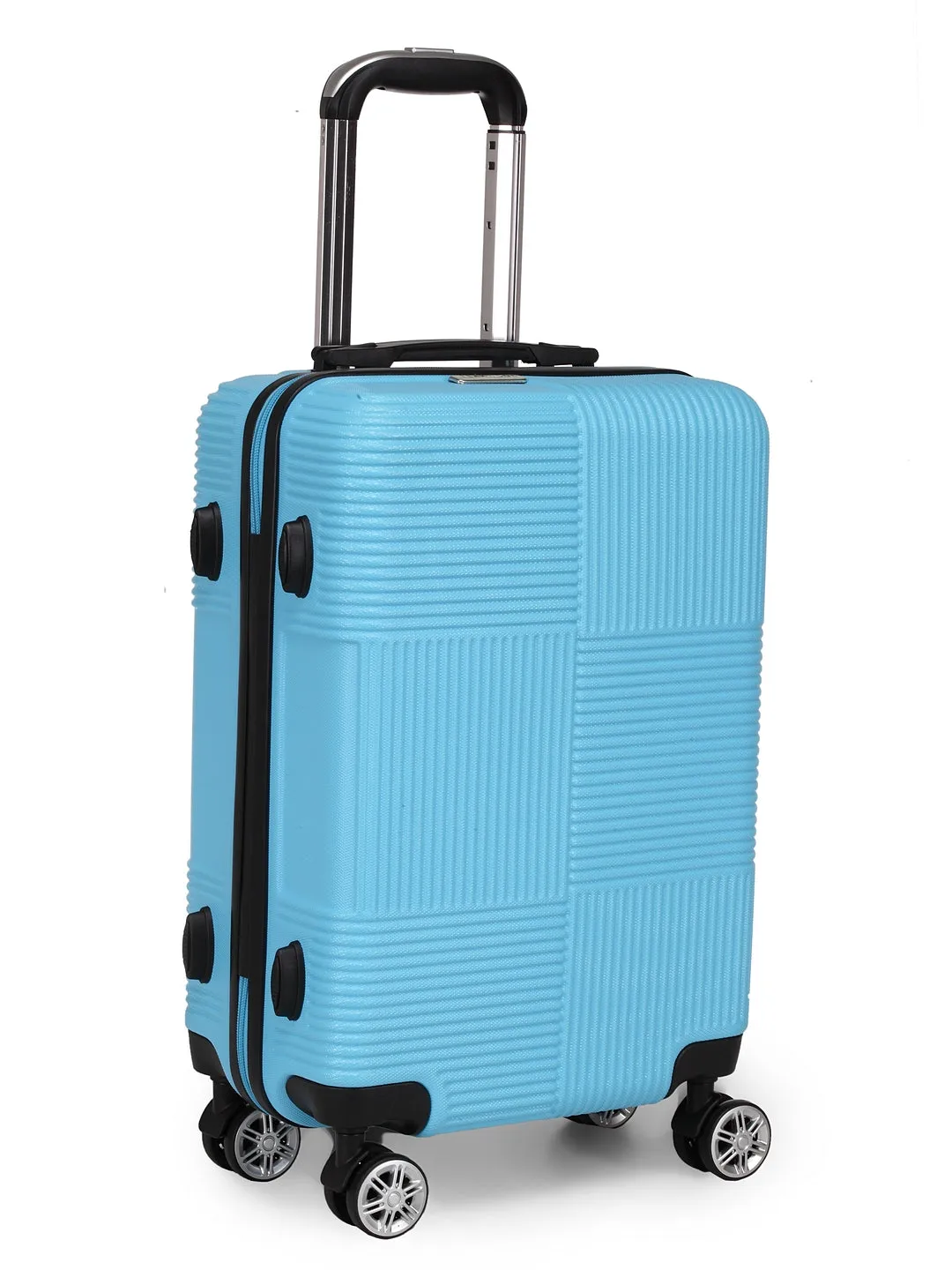 Teakwood Unisex Blue Trolley Bag - Small