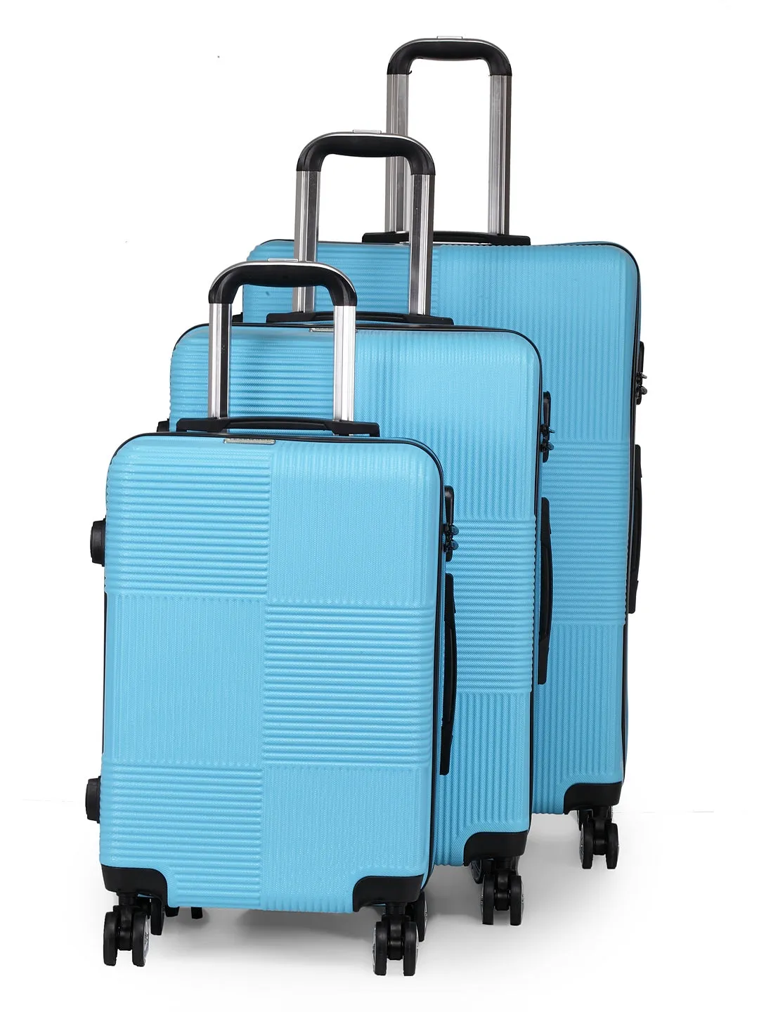 Teakwood Unisex Blue Trolley Bag - Small