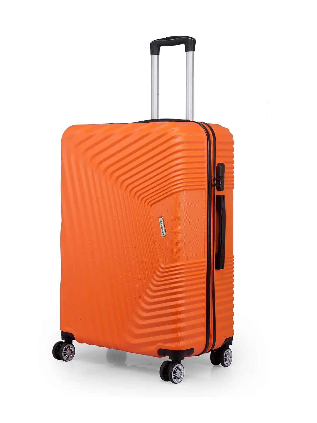 Teakwood Unisex Orange Trolley Bag - Large