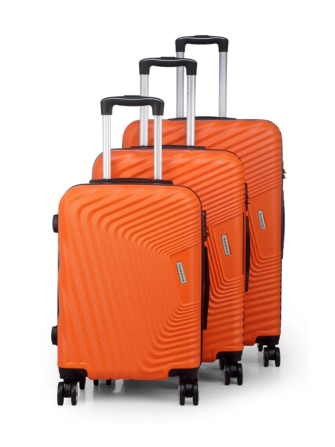 Teakwood Unisex Orange Trolley Bag - Large