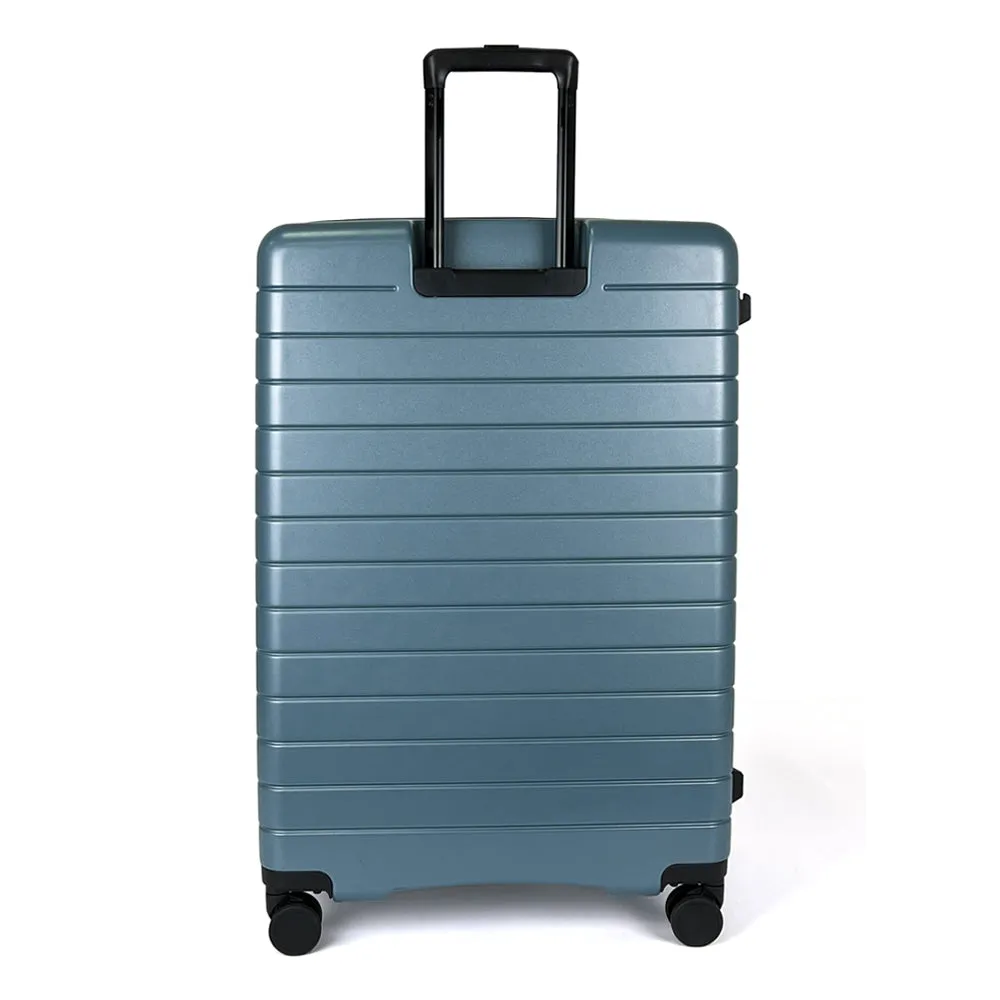 turaco 29" Silent Double Wheel Expandable Polycarbonate Hard Case Luggage with Anti-Theft Zipper & TSA Lock - Stone Blue