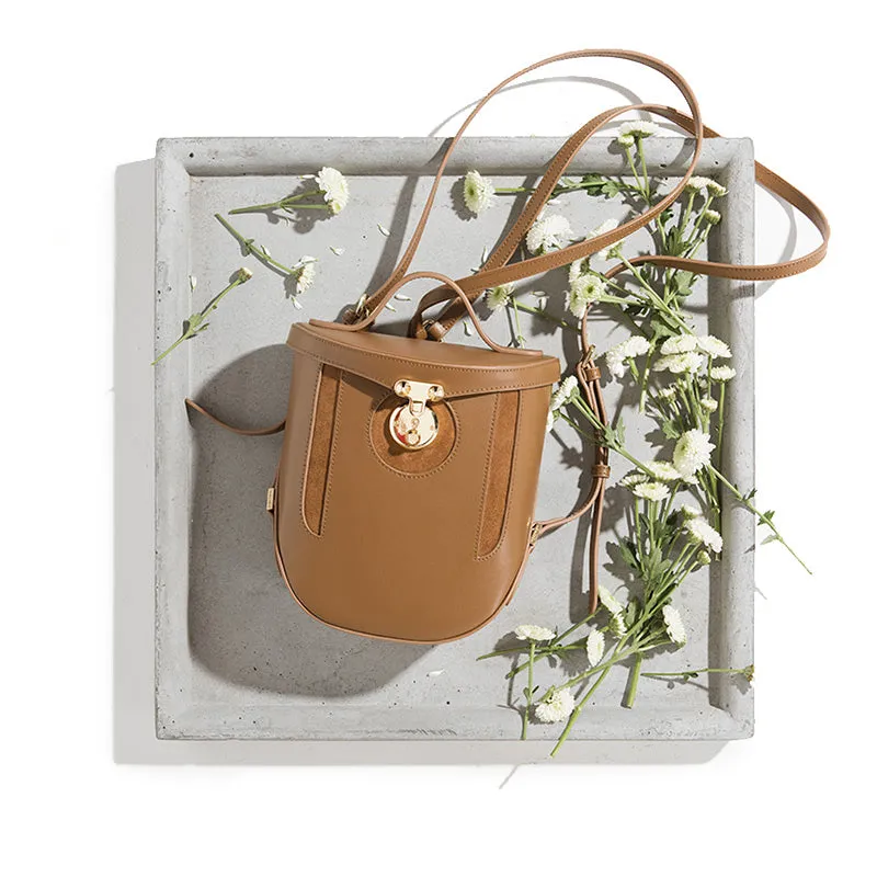 Vintage Leather Backpacks Travelling Bag Unique Backpack Women