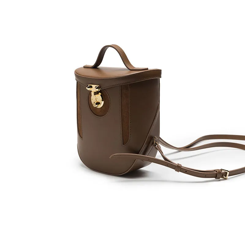 Vintage Leather Backpacks Travelling Bag Unique Backpack Women