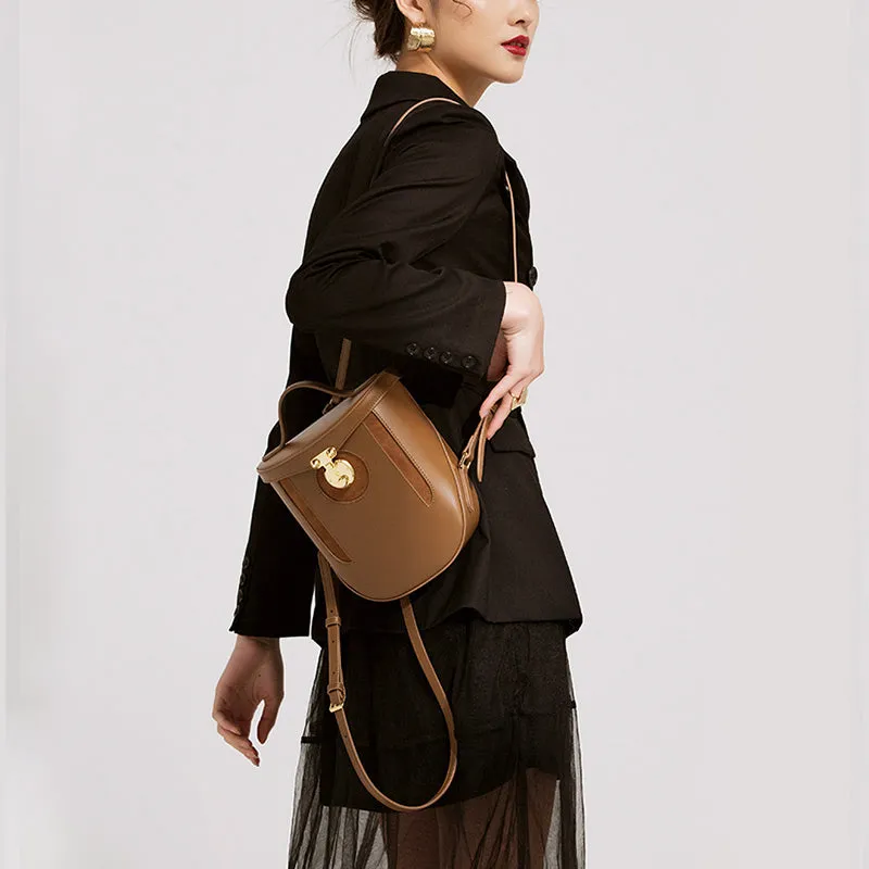 Vintage Leather Backpacks Travelling Bag Unique Backpack Women