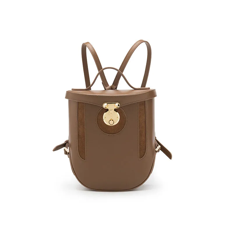 Vintage Leather Backpacks Travelling Bag Unique Backpack Women