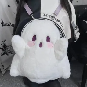 Vvsha Little Ghost Backpacks For Women Classic Backpacks For Women Funny Halloween Backpacks For Women Cute Women's Chic Shoulder Bags