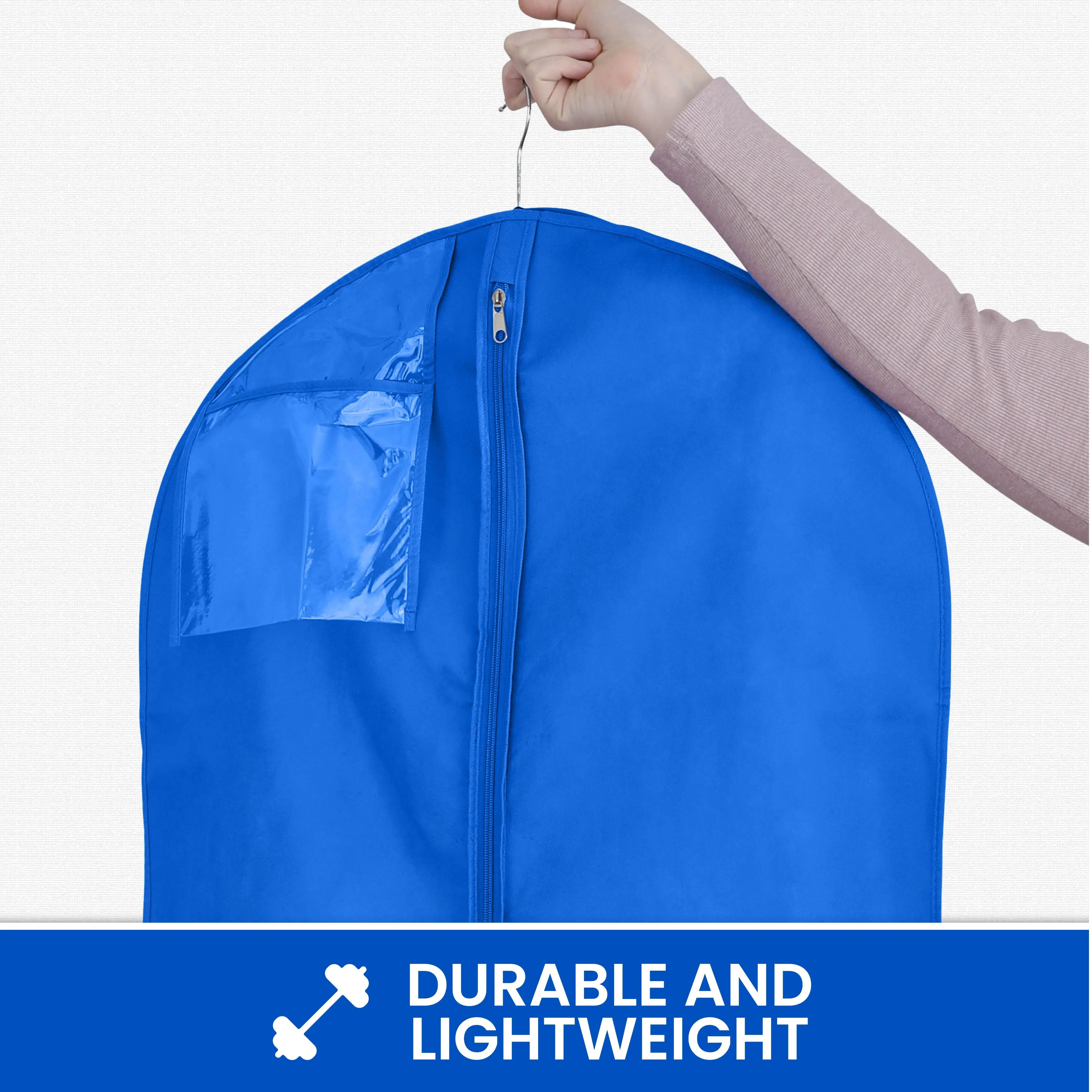 Wedding Dress Garment Bag 16 inch Gusseted, for Long Puffy Gowns, Clear Vinyl Pouch for Labeling