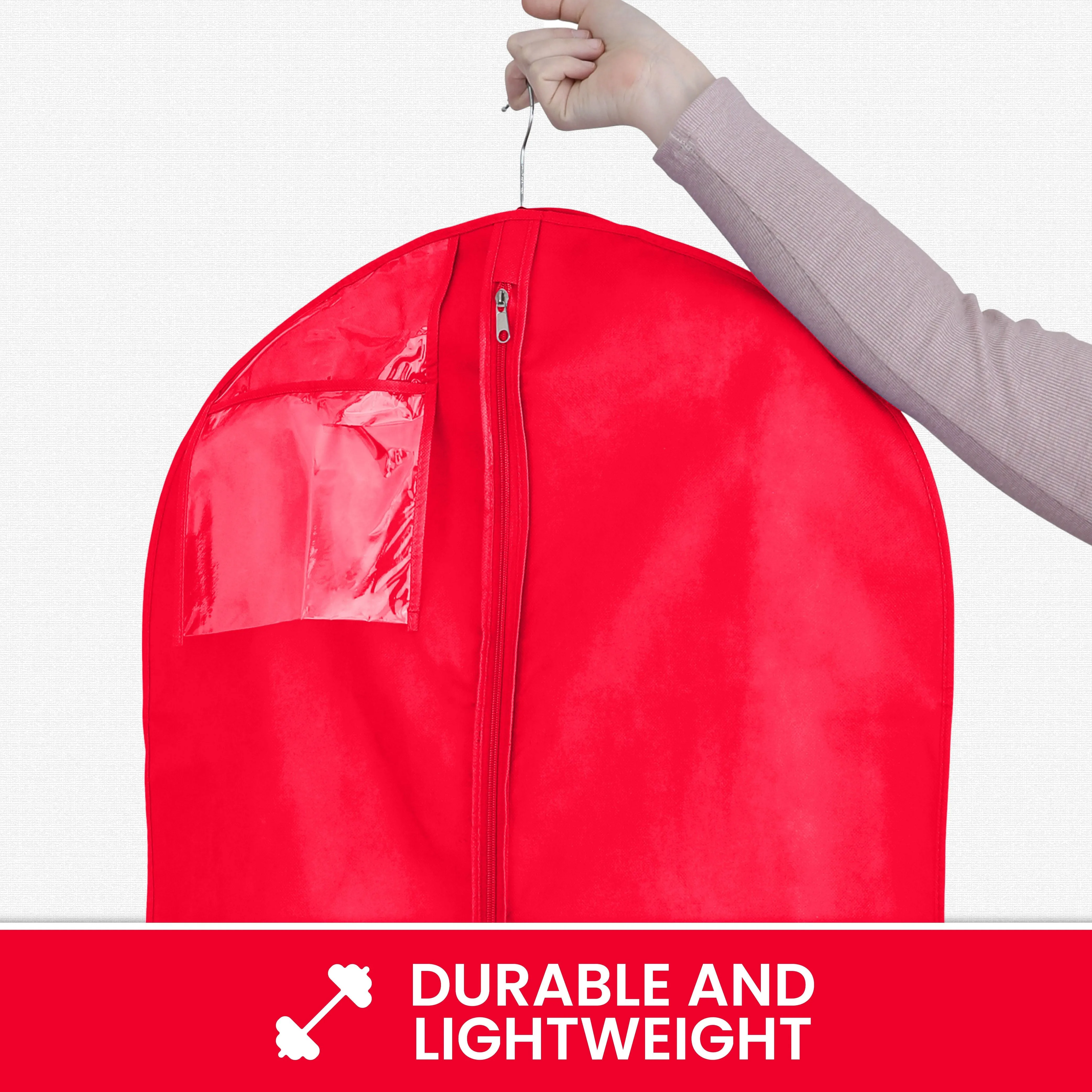 Wedding Dress Garment Bag 16 inch Gusseted, for Long Puffy Gowns, Clear Vinyl Pouch for Labeling