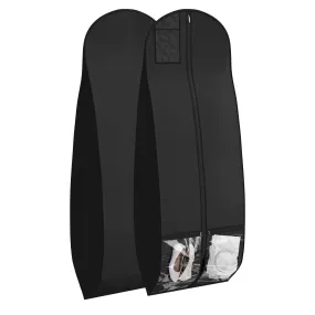 Wedding Dress Garment Bag 16 inch Gusseted, for Long Puffy Gowns, Clear Vinyl Pouch for Labeling