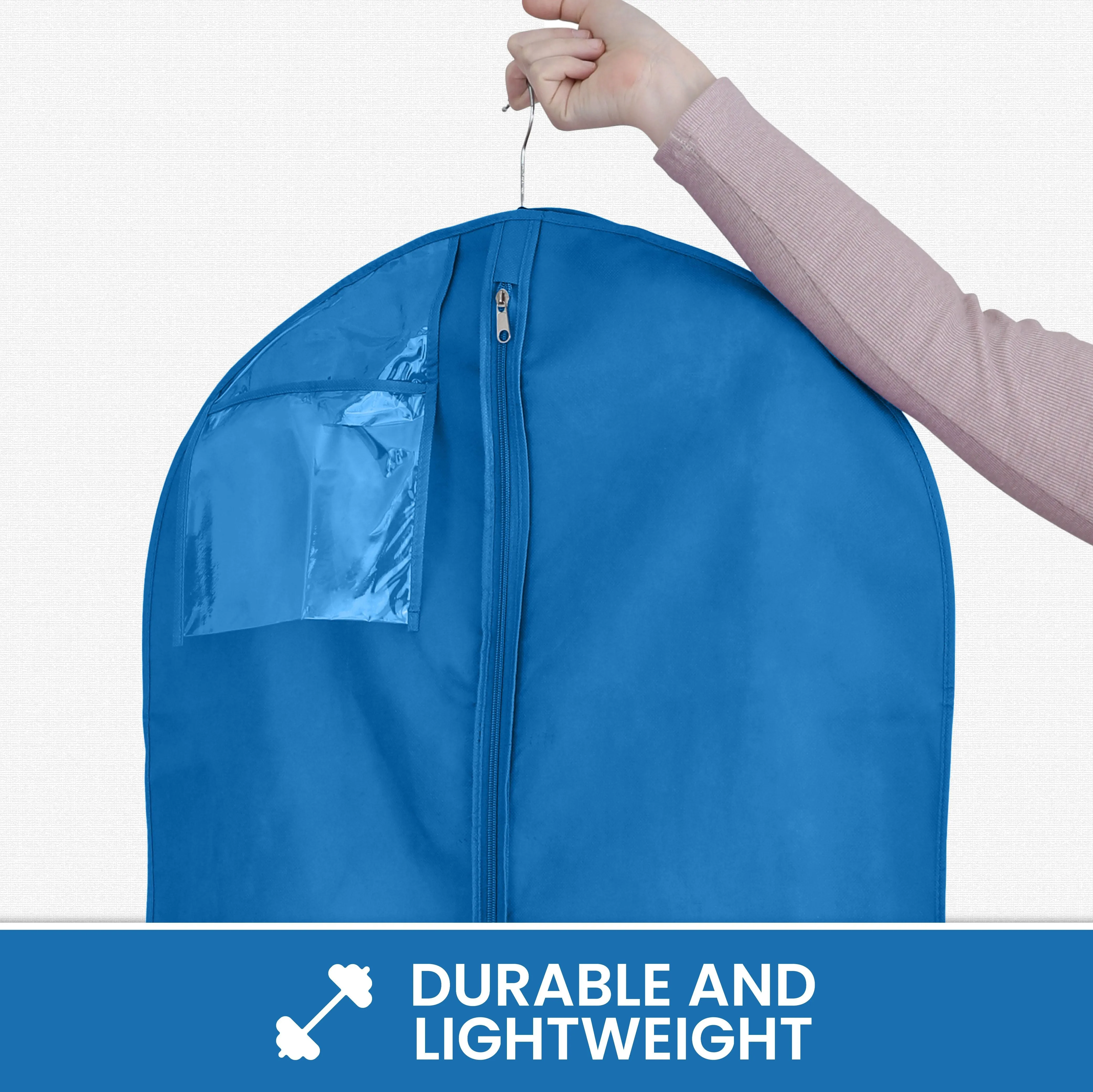 Wedding Dress Garment Bag 16 inch Gusseted, for Long Puffy Gowns, Clear Vinyl Pouch for Labeling